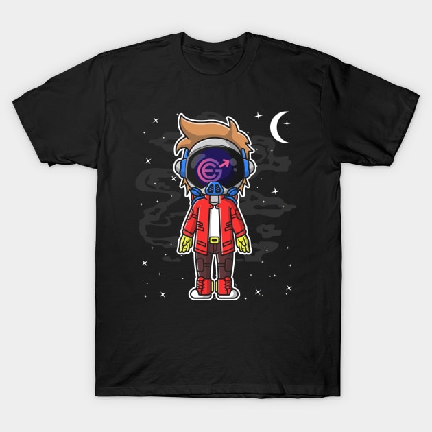 Hiphop Astronaut Evergrow Crypto EGC Coin To The Moon Crypto Token Cryptocurrency Wallet Birthday Gift For Men Women Kids T-Shirt by Thingking About